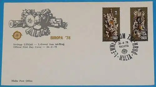 MALTA 1978 Mi-Nr. 569/70 FDC - CEPT