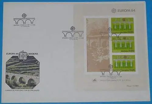 MADEIRA 1984 Mi-Nr. Block 5 FDC - CEPT