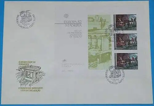 MADEIRA 1982 Mi-Nr. Block 3 FDC - CEPT