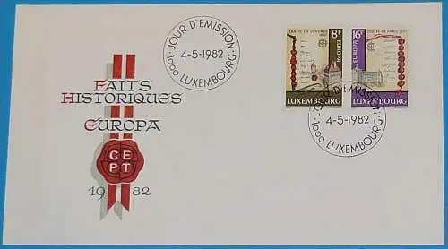 LUXEMBURG 1982 Mi-Nr. 1052/53 FDC - CEPT
