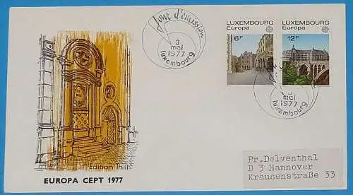 LUXEMBURG 1977 Mi-Nr. 945/46 FDC - CEPT