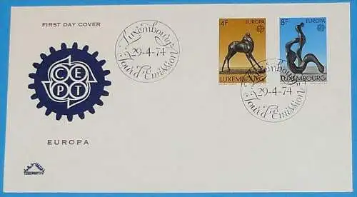 LUXEMBURG 1974 Mi-Nr. 882/83 FDC - CEPT
