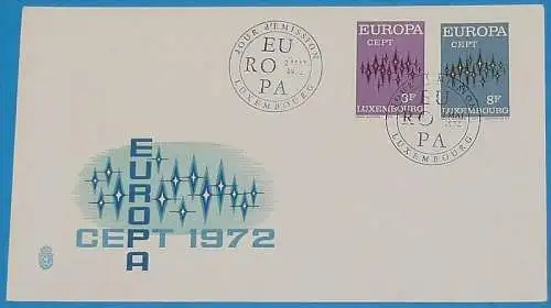 LUXEMBURG 1972 Mi-Nr. 846/47 FDC - CEPT