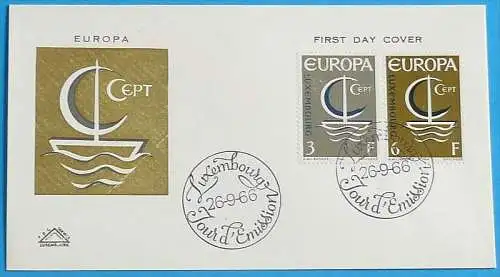 LUXEMBURG 1966 Mi-Nr. 733/34 FDC - CEPT