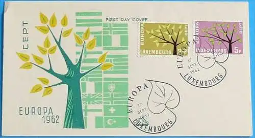 LUXEMBURG 1962 Mi-Nr. 657/58 FDC - CEPT