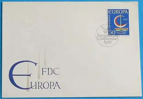 LIECHTENSTEIN 1966 Mi-Nr. 469 FDC - CEPT