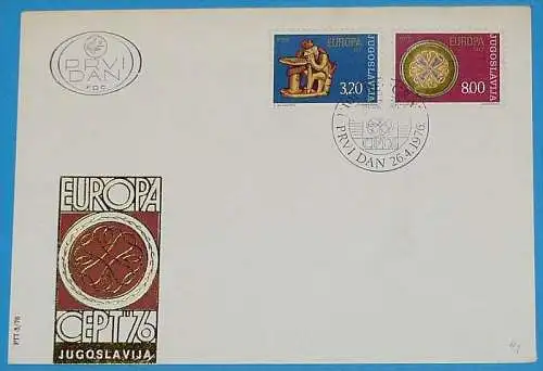 JUGOSLAWIEN 1976 Mi-Nr. 1635/36 FDC - CEPT