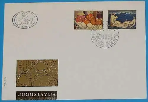 JUGOSLAWIEN 1975 Mi-Nr. 1598/99 FDC - CEPT