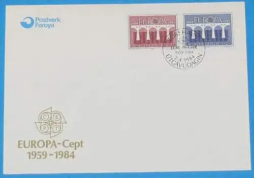 FÄRÖER 1984 Mi-Nr. 97/98 FDC - CEPT