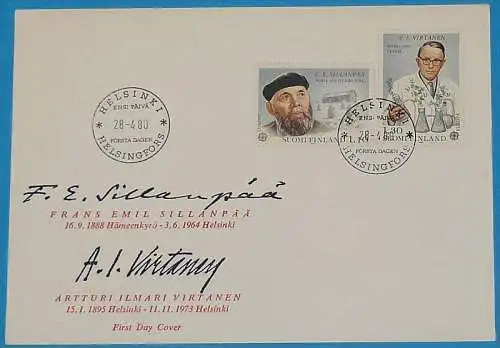 FINNLAND 1980 Mi-Nr. 867/68 FDC - CEPT
