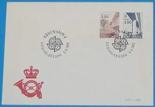 DÄNEMARK 1983 Mi-Nr. 781/82 FDC - CEPT