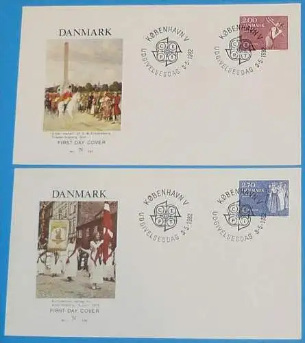 DÄNEMARK 1982 Mi-Nr. 749/50 FDC - CEPT