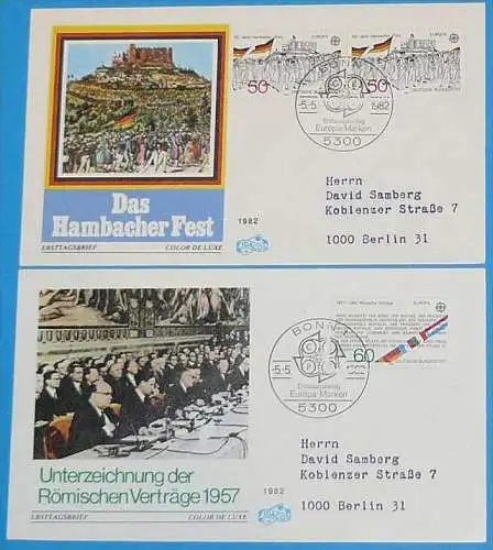 DEUTSCHLAND 1982 Mi-Nr. 1130/31 CEPT FDC