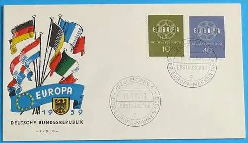 DEUTSCHLAND 1959 Mi-Nr. 320/21 CEPT FDC