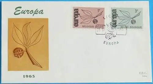 BELGIEN 1965 Mi-Nr. 1399/00 CEPT FDC