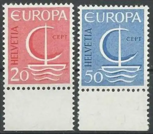 SCHWEIZ 1966 Mi-Nr. 843/44 ** MNH