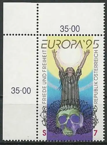 ÖSTERREICH 1995 Mi-Nr. 2157 Eckrand ** MNH