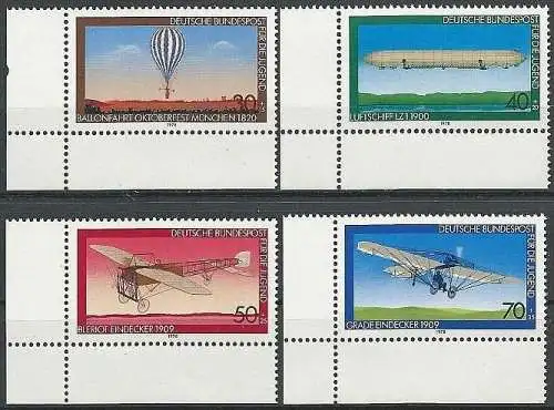 DEUTSCHLAND 1978 Mi-Nr. 964/67 Eckrand ** MNH