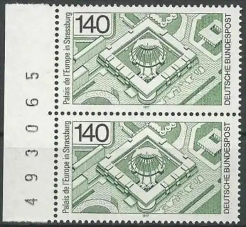 DEUTSCHLAND 1977 Mi-Nr. 921 2x mit Bogennummer ** MNH