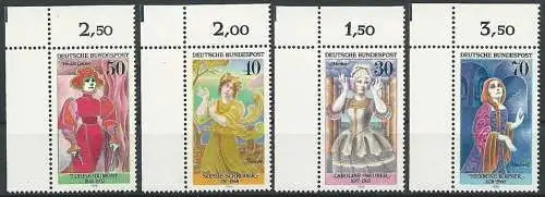 DEUTSCHLAND 1976 Mi-Nr. 908/11 Eckrand ** MNH
