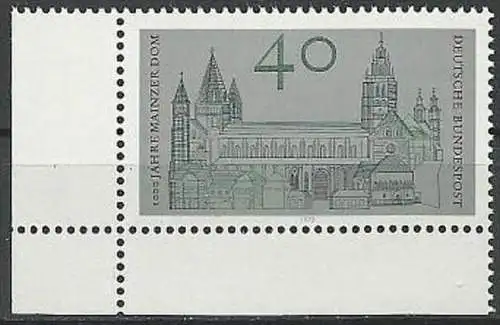 DEUTSCHLAND 1975 Mi-Nr. 845 Eckrand ** MNH