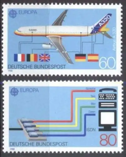 DEUTSCHLAND 1988 Mi-Nr. 1367/68 ** MNH