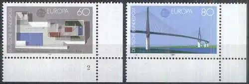DEUTSCHLAND 1987 Mi-Nr. 1321/22 Eckrand ** MNH