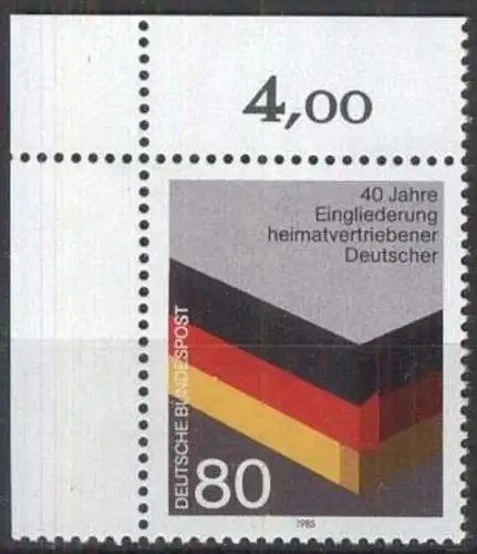 DEUTSCHLAND 1985 Mi-Nr. 1265 Eckrand ** MNH