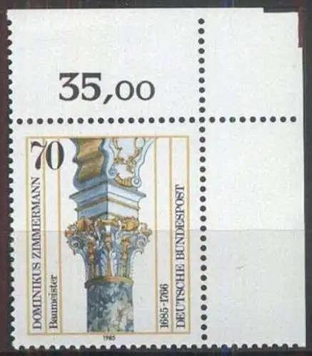 DEUTSCHLAND 1985 Mi-Nr. 1251 Eckrand ** MNH
