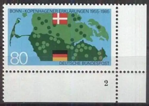 DEUTSCHLAND 1985 Mi-Nr. 1241 Eckrand mit Formnummer ** MNH