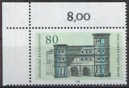 DEUTSCHLAND 1984 Mi-Nr. 1197 Eckrand ** MNH