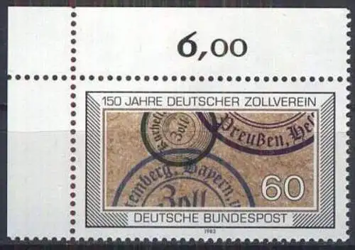 DEUTSCHLAND 1983 Mi-Nr. 1195 Eckrand ** MNH