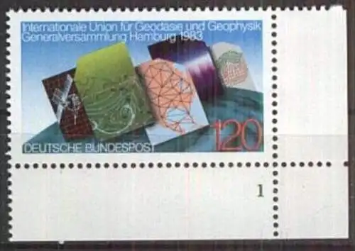 DEUTSCHLAND 1983 Mi-Nr. 1187 Eckrand mit Formnummer ** MNH