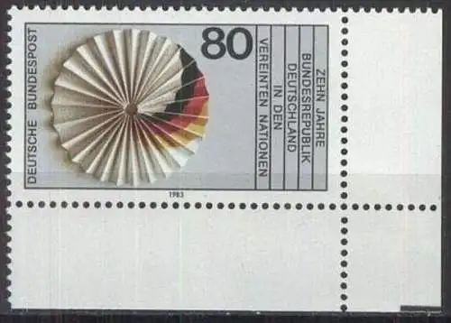 DEUTSCHLAND 1983 Mi-Nr. 1185 Eckrand ** MNH