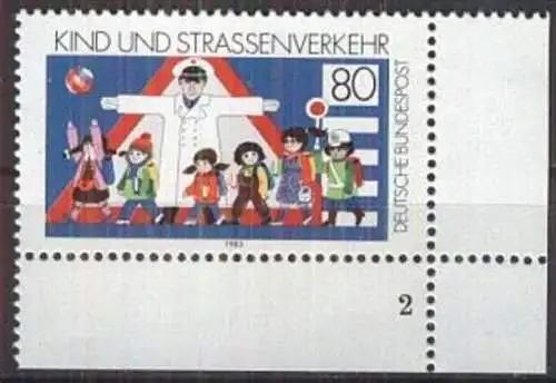 DEUTSCHLAND 1983 Mi-Nr. 1181 Eckrand mit Formnummer ** MNH