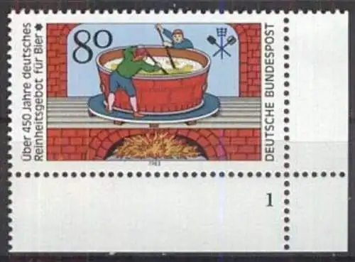 DEUTSCHLAND 1983 Mi-Nr. 1179 Eckrand mit Formnummer ** MNH