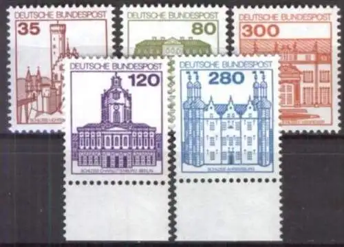 DEUTSCHLAND 1982 Mi-Nr. 1139/43 ** MNH