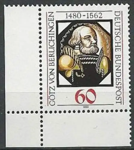 DEUTSCHLAND 1980 Mi-Nr. 1036 Eckrand ** MNH