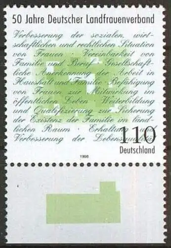 DEUTSCHLAND 1998 Mi-Nr. 1988 ** MNH