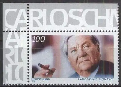 DEUTSCHLAND 1996 Mi-Nr. 1894 Eckrand ** MNH