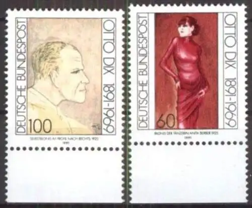 DEUTSCHLAND 1991 Mi-Nr. 1572/73 ** MNH