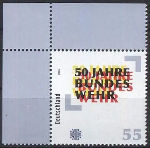 DEUTSCHLAND 2005 Mi-Nr. 2497 Eckrand ** MNH