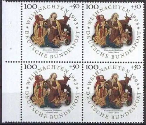 DEUTSCHLAND 1993 Mi-Nr. 1708 Viererblock ** MNH