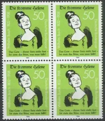 DEUTSCHLAND 1982 Mi-Nr. 1129 Viererblock ** MNH