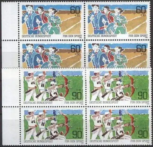 DEUTSCHLAND 1982 Mi-Nr. 1127/28 Viererblock ** MNH