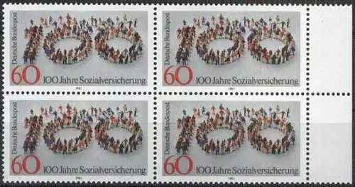 DEUTSCHLAND 1981 Mi-Nr. 1116 Viererblock ** MNH