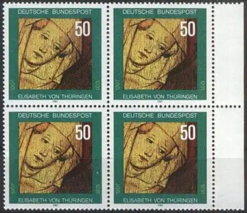 DEUTSCHLAND 1981 Mi-Nr. 1114 Viererblock ** MNH