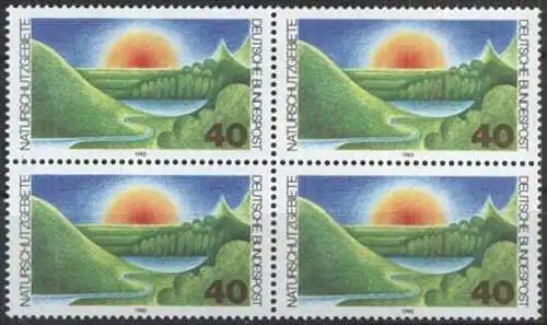 DEUTSCHLAND 1980 Mi-Nr. 1052 Viererblock ** MNH