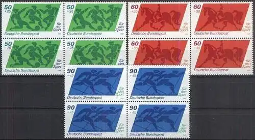 DEUTSCHLAND 1980 Mi-Nr. 1046/48 Viererblock ** MNH