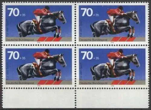DEUTSCHLAND 1978 Mi-Nr. 968 Viererblock ** MNH